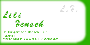 lili hensch business card